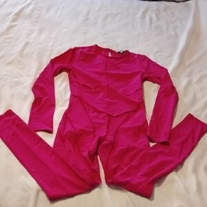 Fashion Nova Woman's Play It Cool Hot Pink Jumpsuit, Size: S